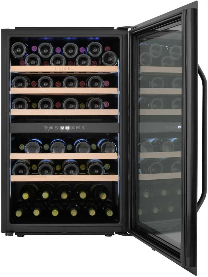 Встраиваемый винный шкаф Zugel ZCWI570DB