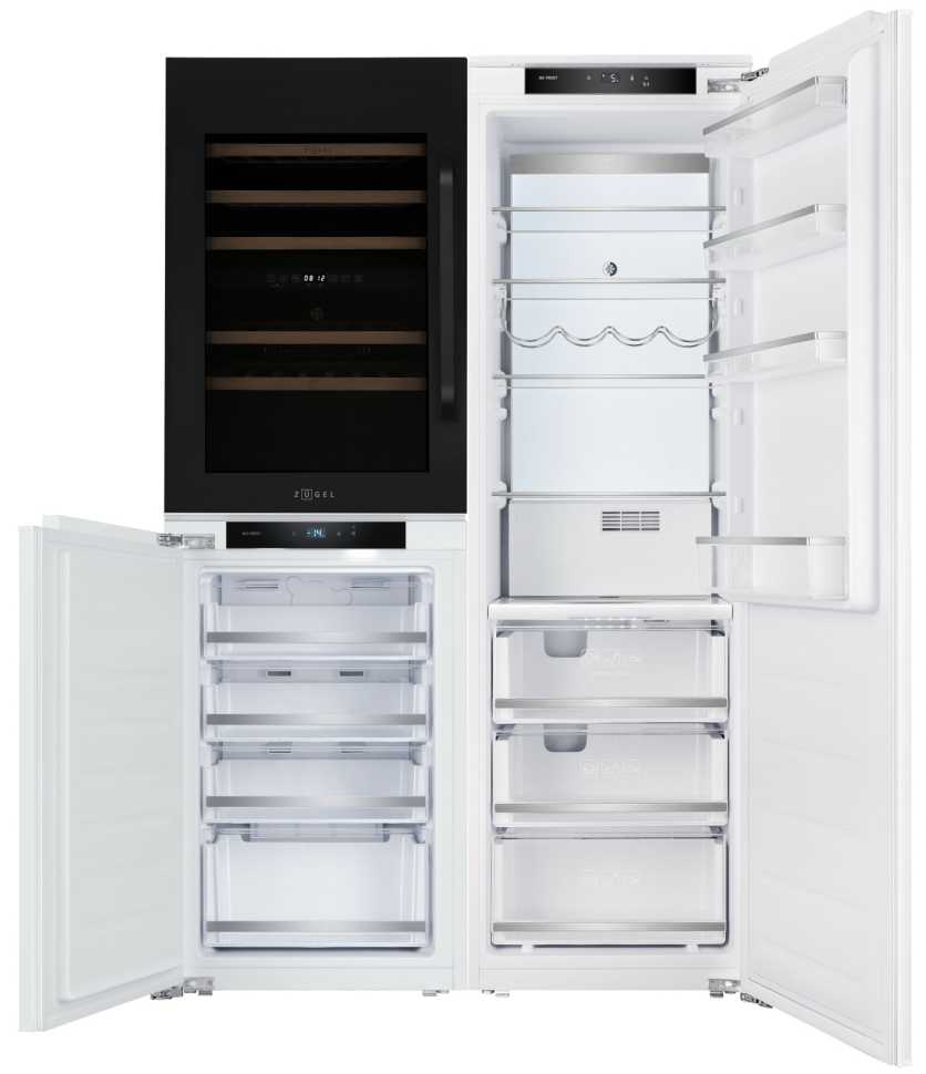 Встраиваемый холодильник Side-by-Side Zugel ZRISS508FNF (ZRI1750NF + ZFI870NF + ZCWI570DB)