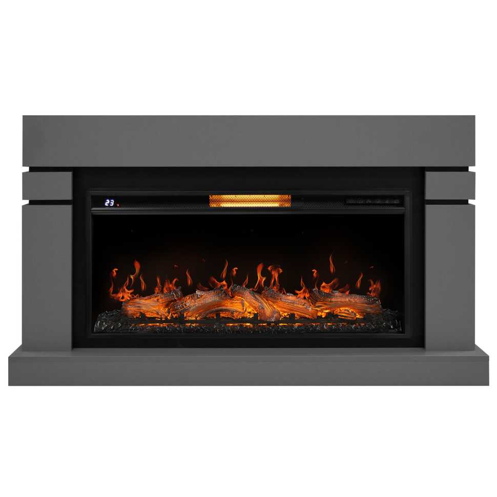 Каминокомплект: Очаг Electrolux EFP/P-4220LS, портал Lindos 42/40/36, светло-серый, р/в