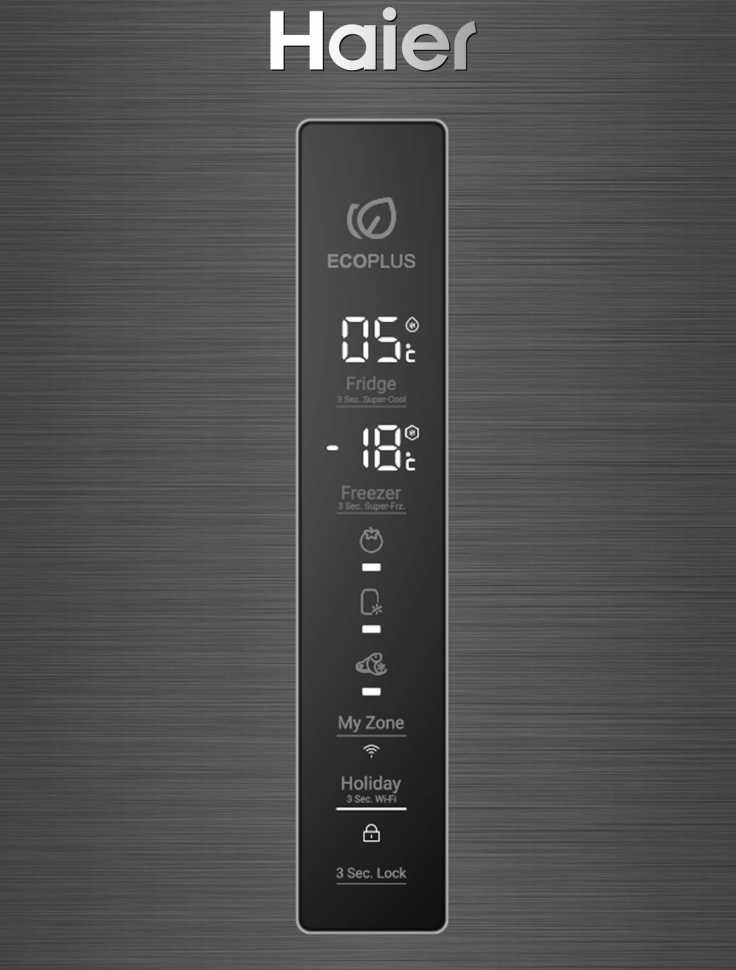 Двухкамерный холодильник Haier C4F740CBXGU1 черная нержавеющая сталь