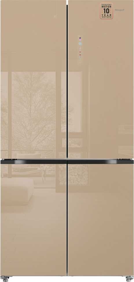 Многокамерный холодильник Weissgauff WCD 510 Built-in Inverter NoFrost Champagne Glass