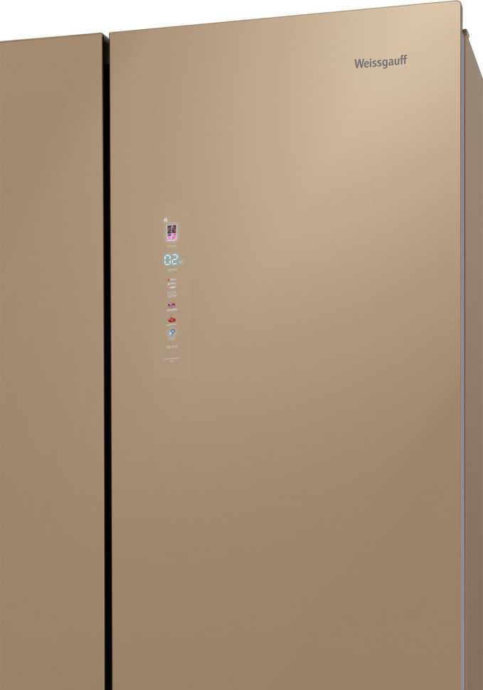 Многокамерный холодильник Weissgauff WCD 510 Built-in Inverter NoFrost Champagne Glass