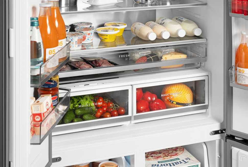 Многокамерный холодильник Weissgauff WCD 510 Built-in Inverter NoFrost Champagne Glass