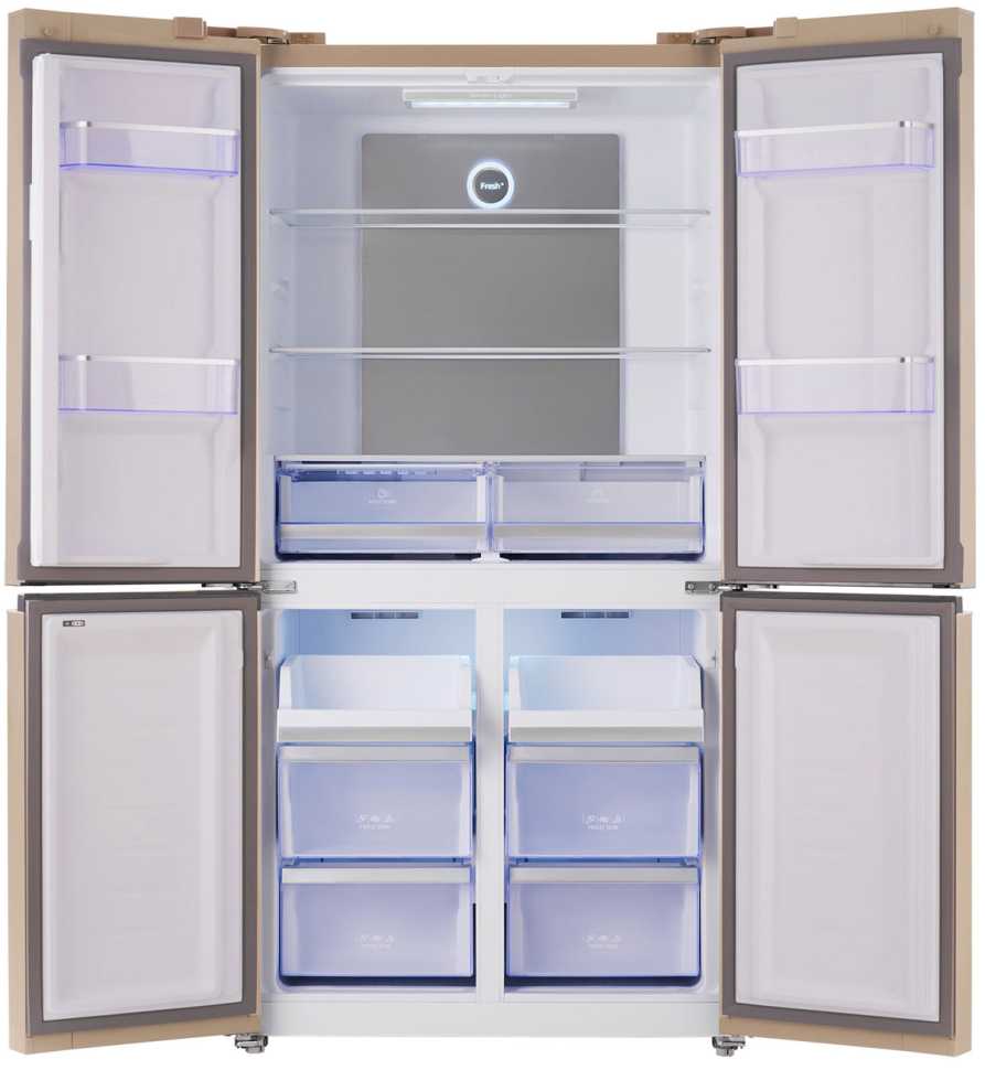 Многокамерный холодильник Tesler RCD-545I BEIGE GLASS