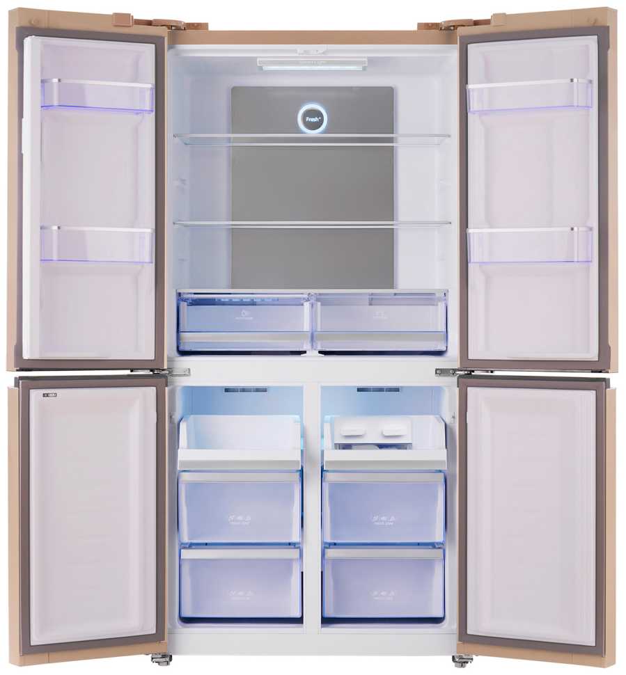 Многокамерный холодильник Tesler RCD-545I BEIGE GLASS