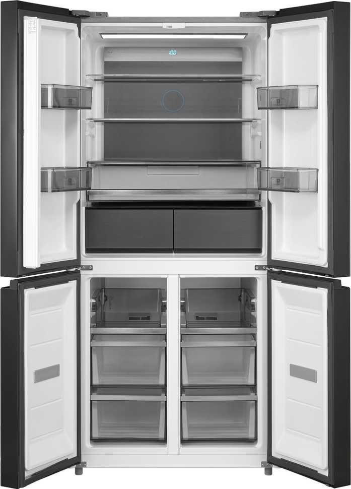 Многокамерный холодильник Weissgauff WCD 590 NoFrost Inverter Premium Biofresh Inox Glass