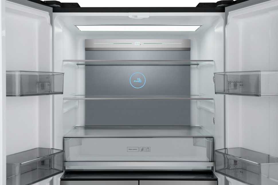 Многокамерный холодильник Weissgauff WCD 590 NoFrost Inverter Premium Biofresh Inox Glass
