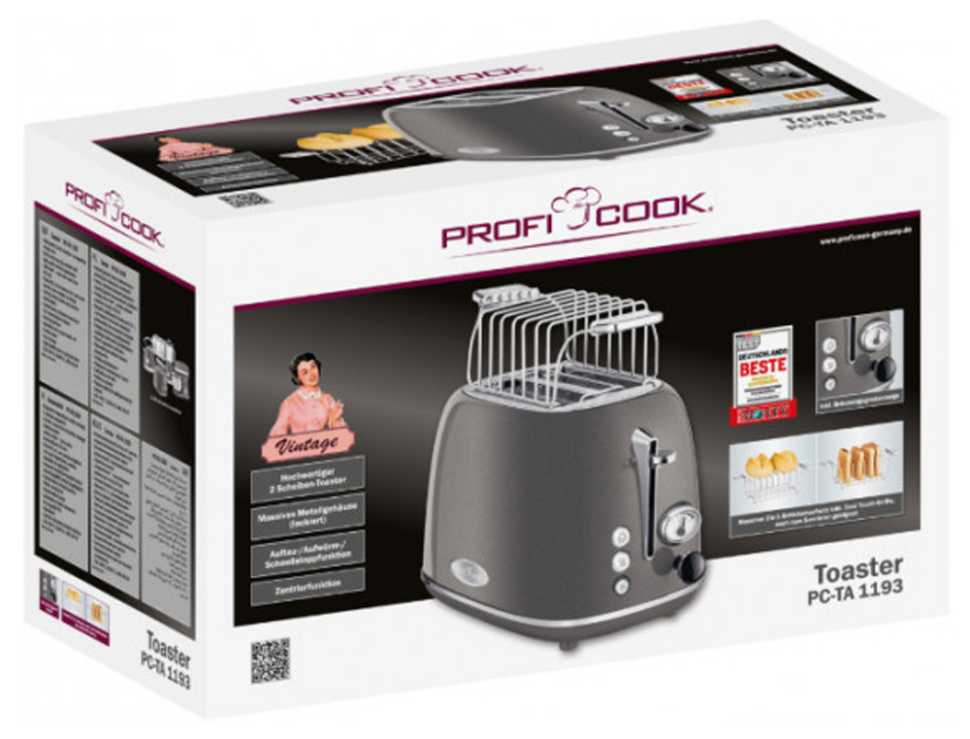 Тостер Profi Cook PC-TA 1193 anthrazit