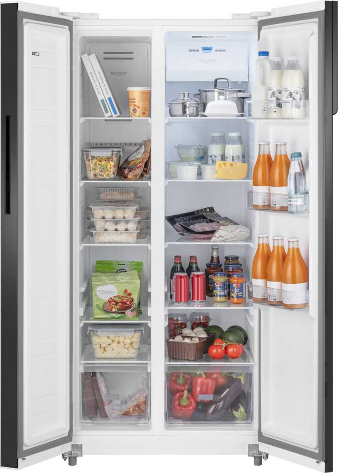 Холодильник Side-by-Side Weissgauff WSBS 500 Inverter NoFrost White Rock Glass