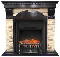 Камин Royal Flame Dublin арочный сланец с очагом Fobos FX BL (темный дуб) 56211164923893