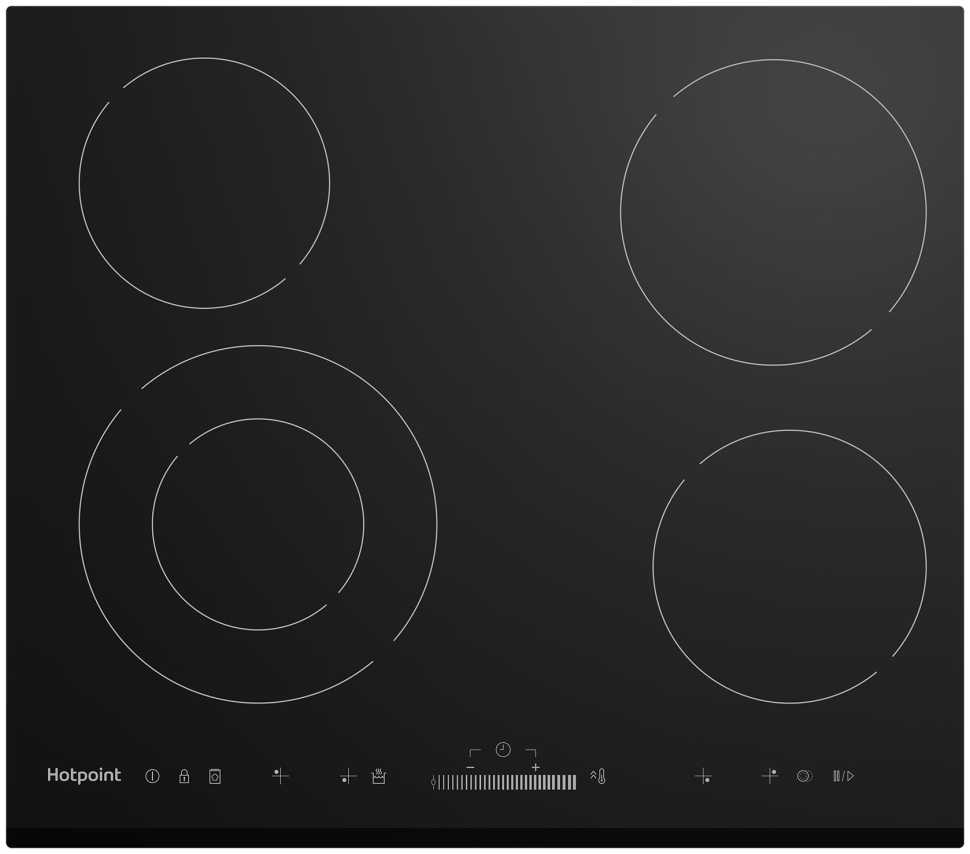 Электрическая варочная панель Hotpoint HR 6T2 B S, черный