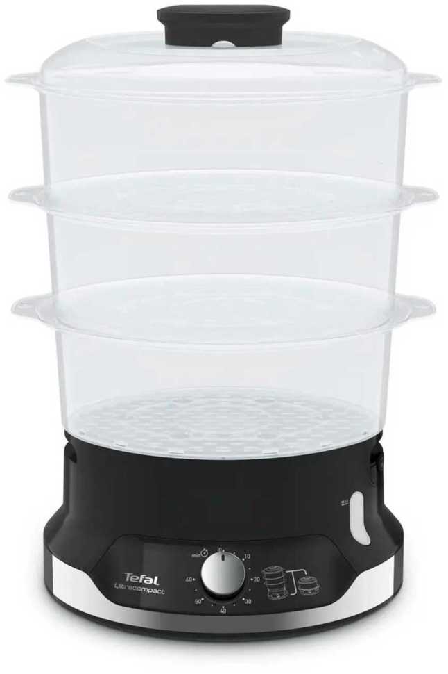 Пароварка и медленноварка Tefal Ultracompact Steam Cooker VC204810, черный