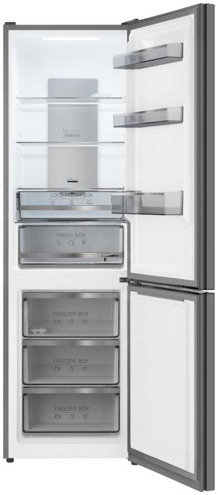 Двухкамерный холодильник Weissgauff WRK 195 D Full NoFrost Beige Glass