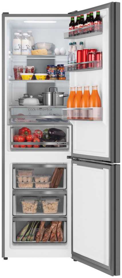 Двухкамерный холодильник Weissgauff WRK 195 D Full NoFrost Beige Glass