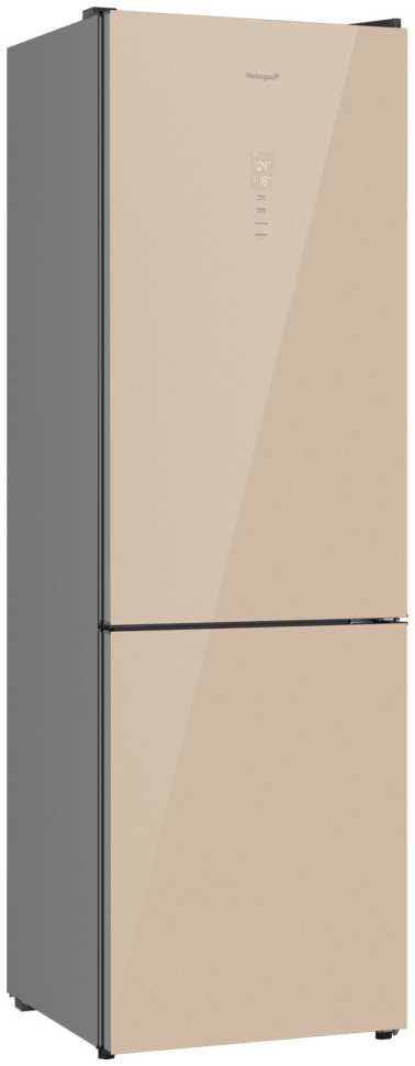 Двухкамерный холодильник Weissgauff WRK 195 D Full NoFrost Beige Glass