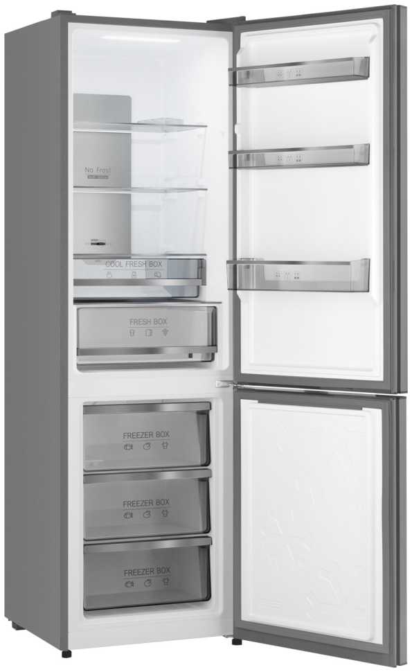 Двухкамерный холодильник Weissgauff WRK 195 D Full NoFrost Beige Glass