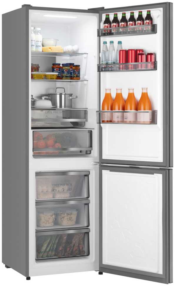 Двухкамерный холодильник Weissgauff WRK 195 D Full NoFrost Beige Glass
