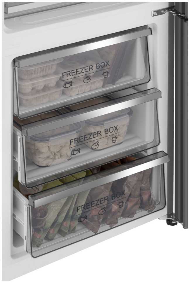 Двухкамерный холодильник Weissgauff WRK 195 D Full NoFrost Beige Glass