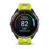 Умные часы Garmin Forerunner 965 черные, темно-серый DLC титановый безель, с желто-черным ремешком