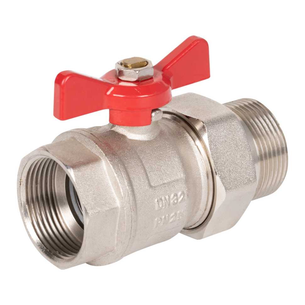 Кран шаровый Royal Thermo OPTIMAL 1 1/4" НГ, бабочка