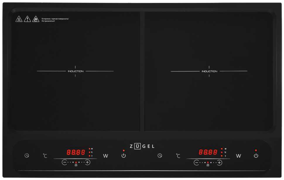 Настольная плита Zugel ZIH620B черная