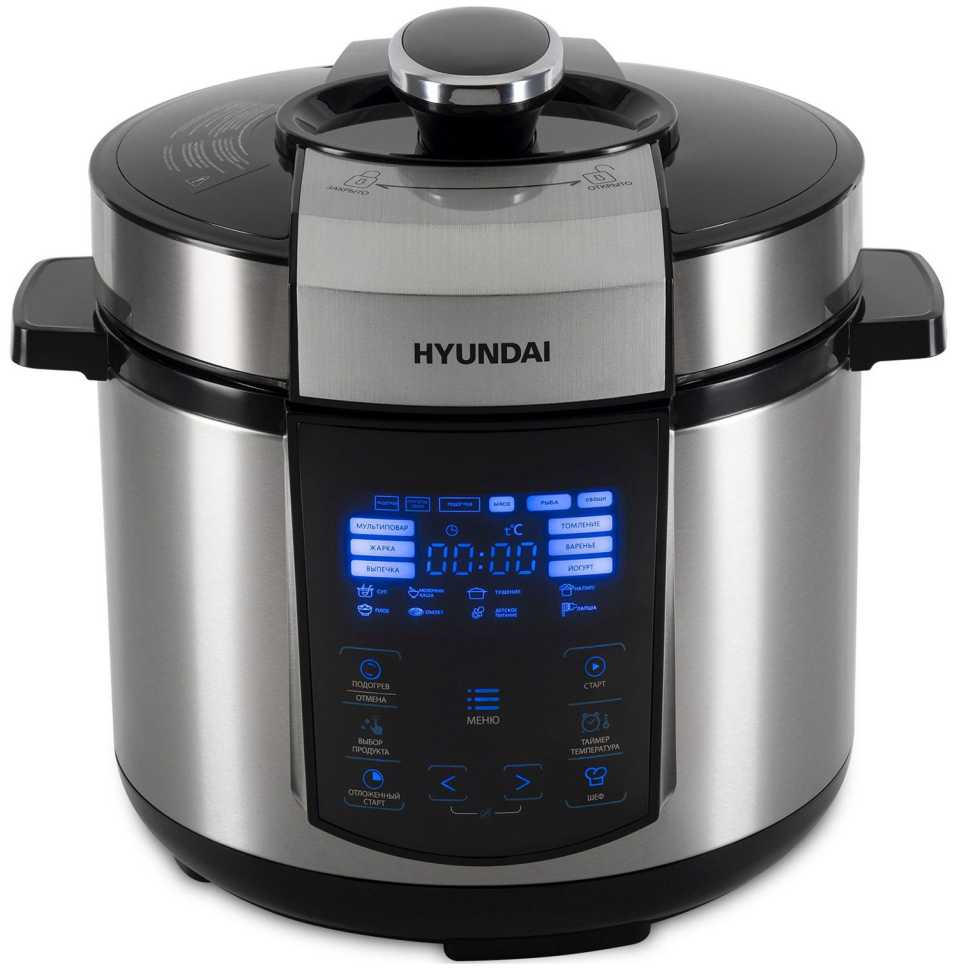 Мультиварка Hyundai HYMC-1618, серебристый/черный
