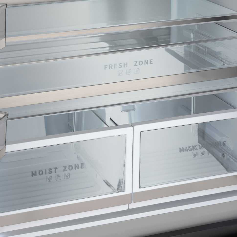 Многокамерный холодильник Tesler RFD-427BI SPARKLING GREY