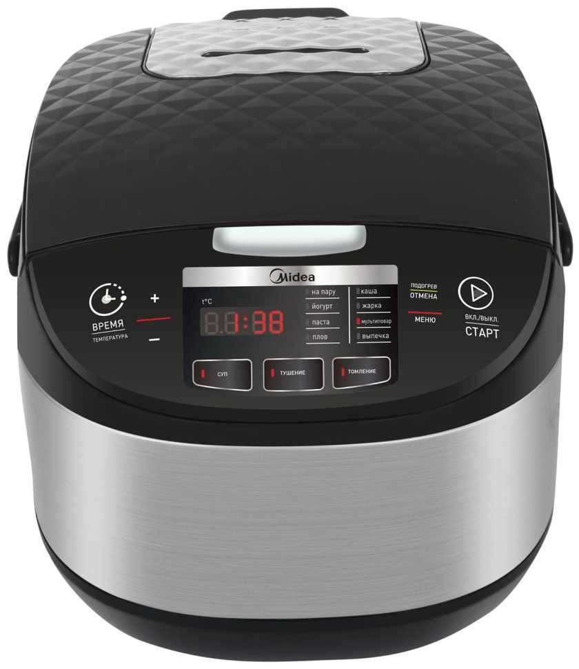 Мультиварка Midea MPC-6020, черная/серебристая
