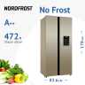 Холодильник Side-by-Side NordFrost RFS 484D NFH inverter
