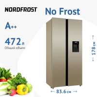 Холодильник Side-by-Side NordFrost RFS 484D NFH inverter