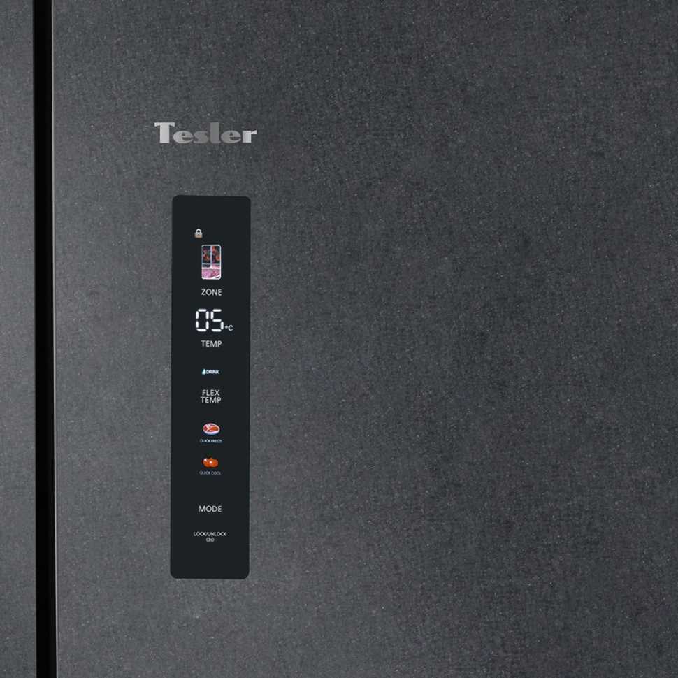 Многокамерный холодильник Tesler RCD-547BI SPARKLING GREY