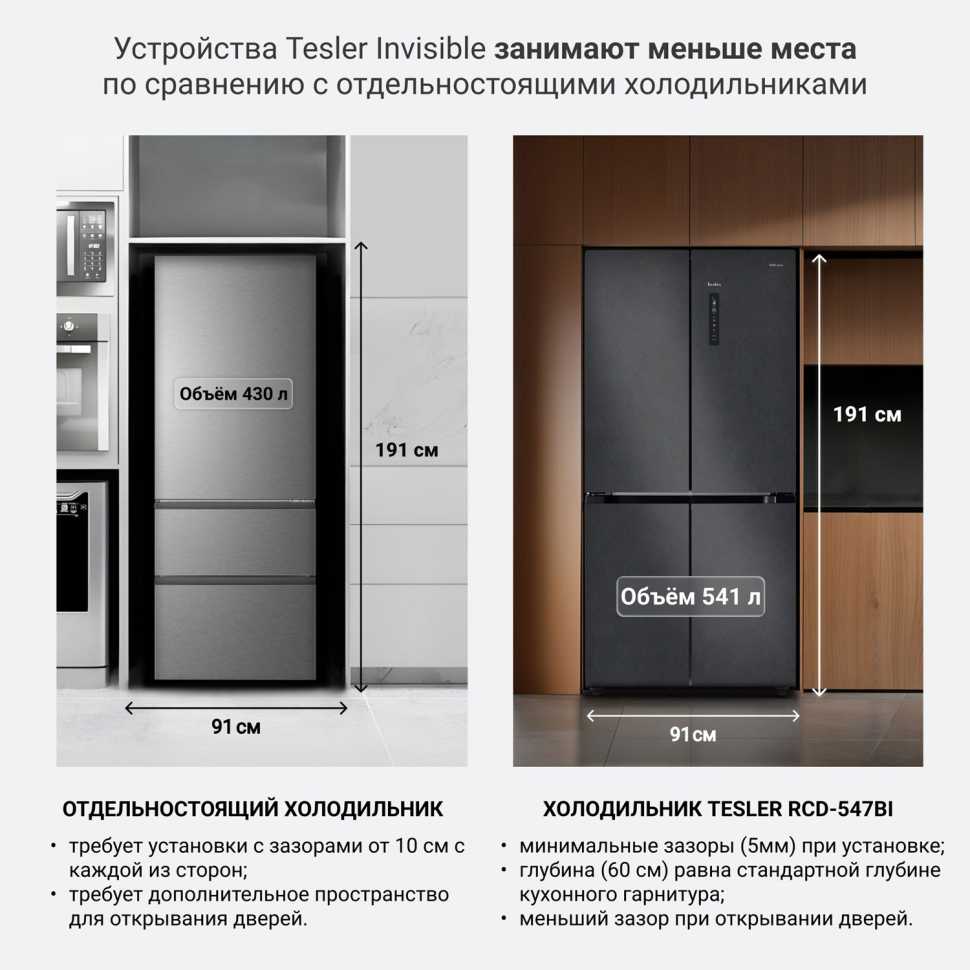 Многокамерный холодильник Tesler RCD-547BI SPARKLING GREY