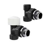 Набор термостатический угловой Royal Thermo Design 1/2&quot;М30х1,5 (Черный)
