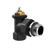 Набор термостатический угловой Royal Thermo Design 1/2&quot;М30х1,5 (Черный)