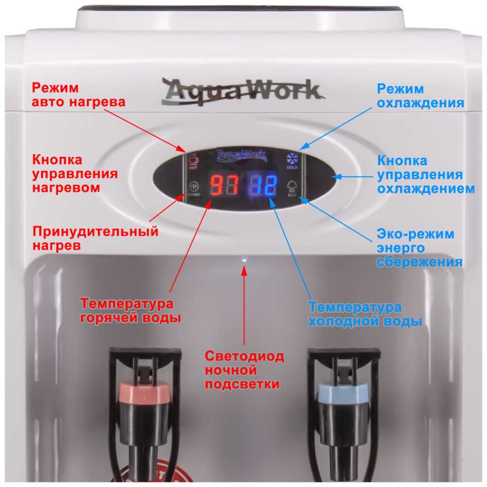Кулер для воды Aqua Work 0.7TDR-ST бело-черный 27641