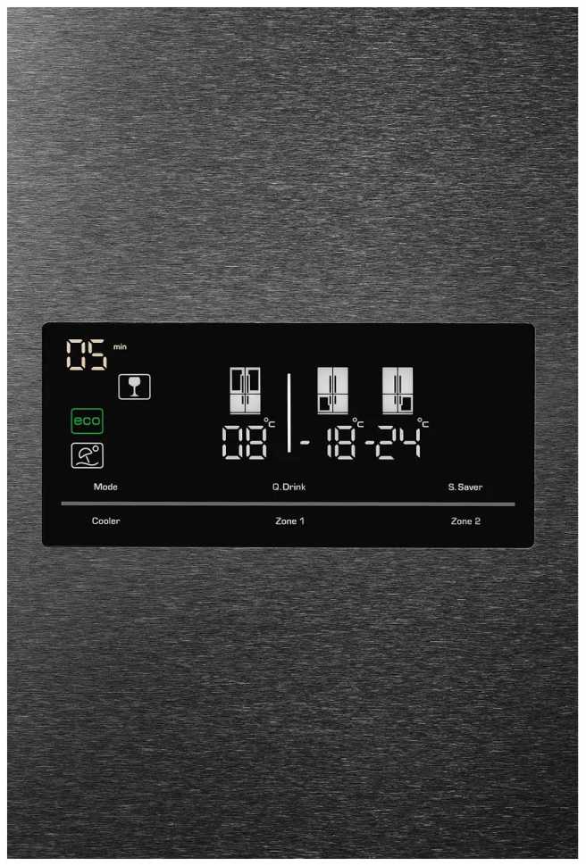 Многокамерный холодильник Kuppersberg NMFV 18591 DX, темный металл