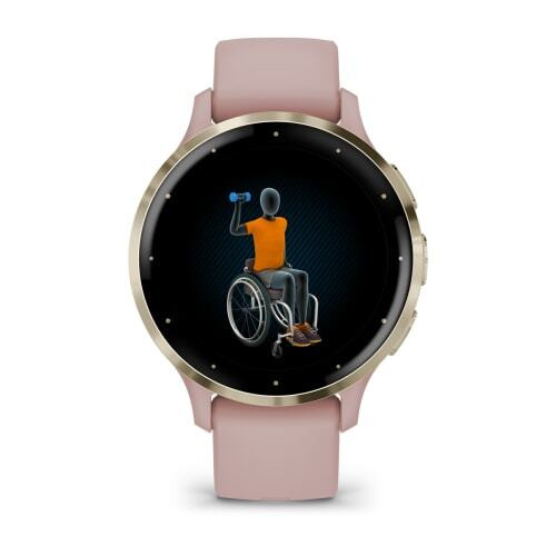 Умные часы Garmin Venu 3S розовые с золотистым безелем