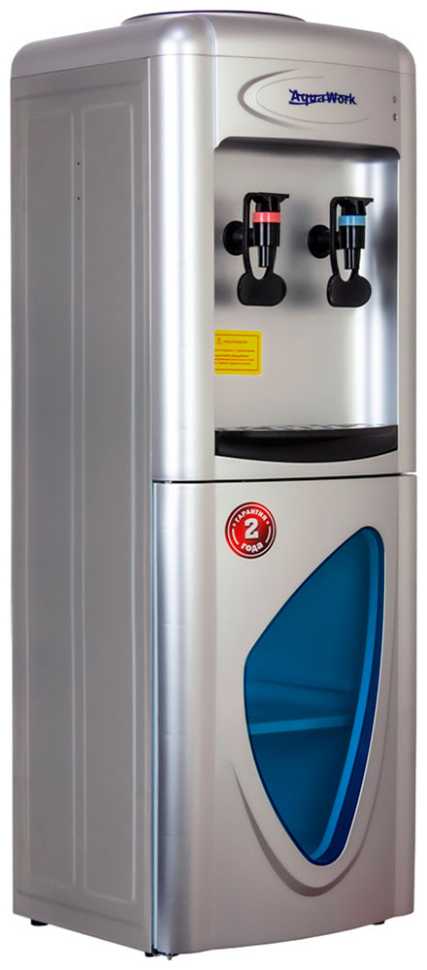 Кулер для воды Aqua Work 0.7LR СЕРЕБРО компр.охл нажим кружкой шкафчик 10 л 24527