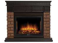 Портал Firelight Bricks Wood 25 камень темный, шпон венге