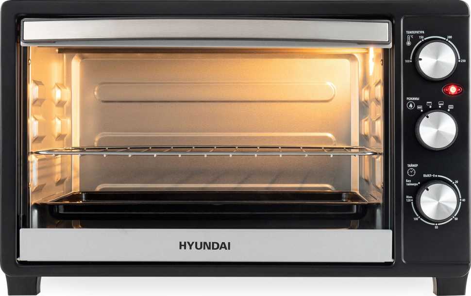 Электропечь Hyundai MIO-HY074 30 л., 1500 Вт, серебристый/черный