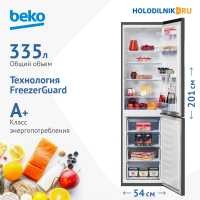 Двухкамерный холодильник Beko B1RCSK332G насыщенный серый