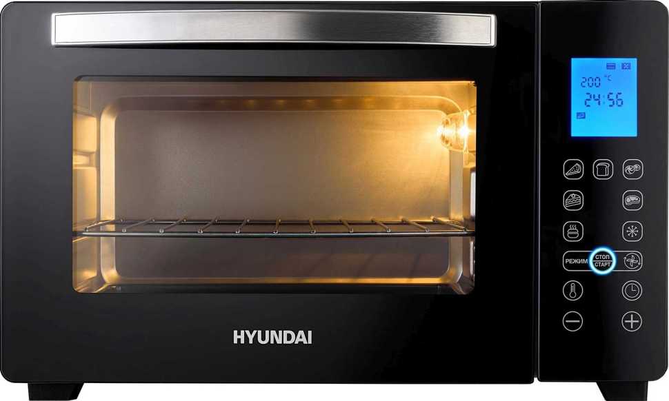 Электропечь Hyundai MIO-HY096 28 л., 1600 Вт, черный