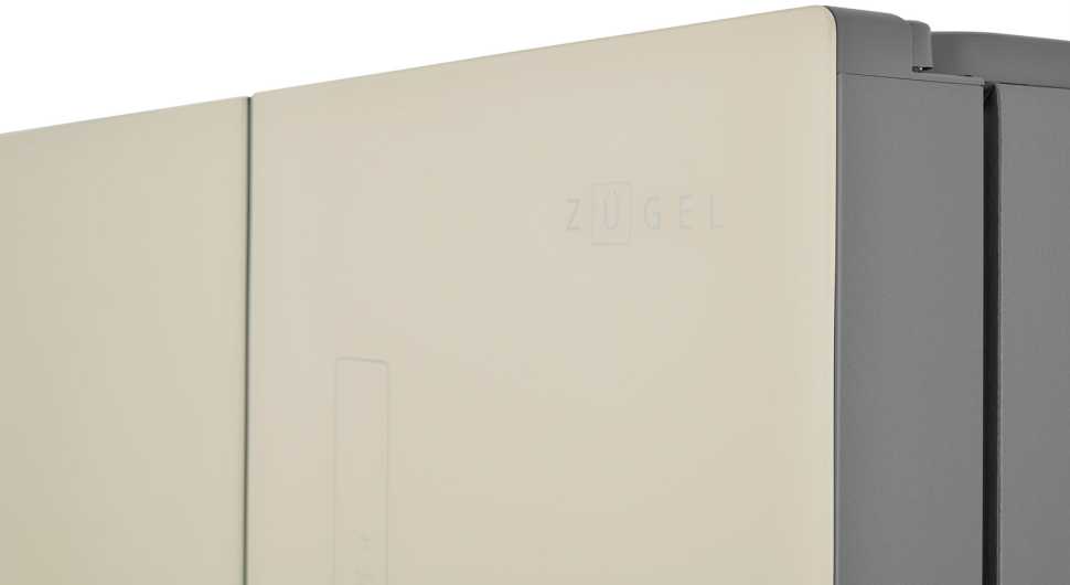 Многокамерный холодильник Zugel ZRCD430C, бежевое стекло