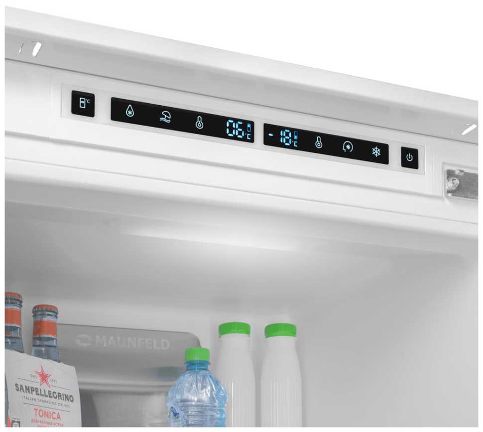 Встраиваемый двухкамерный холодильник Maunfeld MBF193NFWGR Inverter