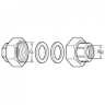 Комплект гаек для насоса WILO R11/2"-R1"GT (3XPART)+BOX-CHR