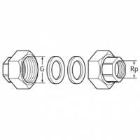 Комплект гаек для насоса WILO R11/2&quot;-R1&quot;GT (3XPART)+BOX-CHR