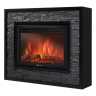 Портал Firelight Loft 30 камень черный, черная эмаль