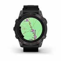 Умные часы Garmin Epix Pro (Gen 2) Sapphire Edition 47 мм, титановый, угольно-серый DLC, черный кожаный ремешок