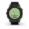 Умные часы Garmin Epix Pro (Gen 2) Sapphire Edition 47 мм, титановый, угольно-серый DLC, черный кожаный ремешок