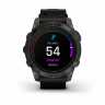 Умные часы Garmin Epix Pro (Gen 2) Sapphire Edition 47 мм, титановый, угольно-серый DLC, черный кожаный ремешок